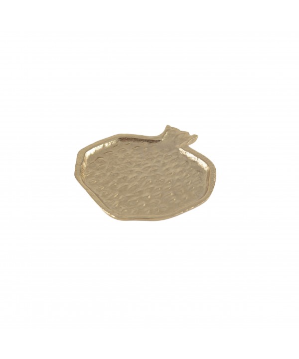 Gold pomegranate-shaped coasters 10x10x1cm each