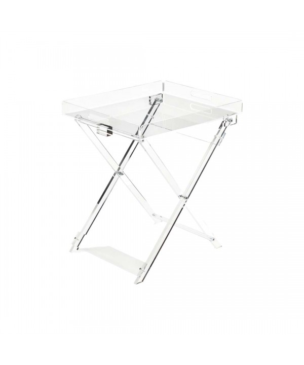 Acrylic tray on folding table 46x38x54cm