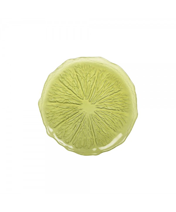 Green dessert plate 21cm - lemon