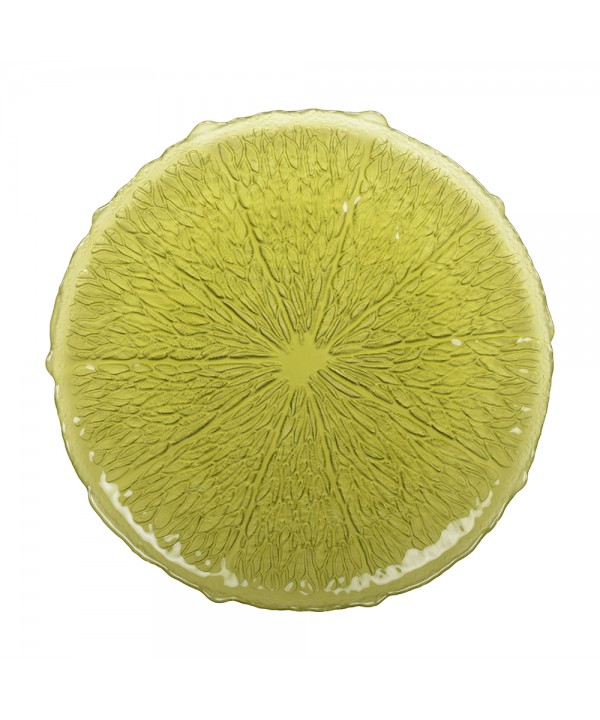Green serving dish 34cm - lemon