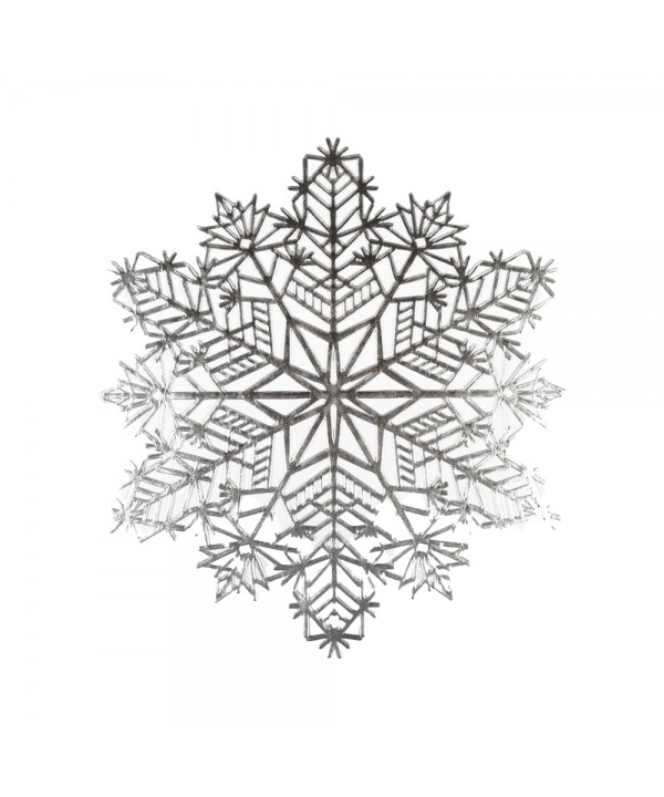 Silver snowflake placemat