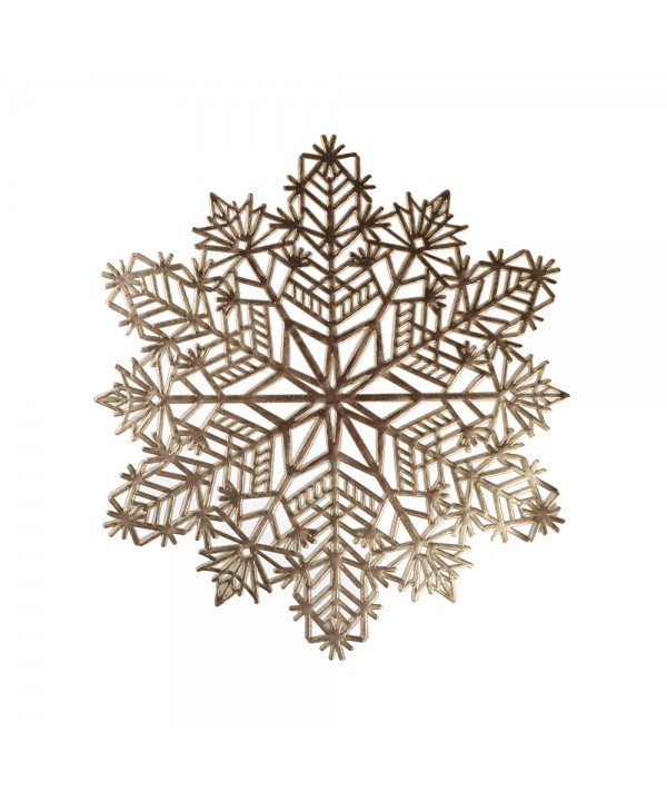 Golden snowflake placemat