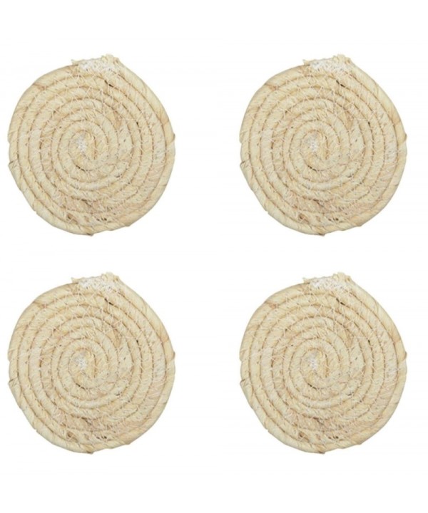 Round rope coasters - set of 4