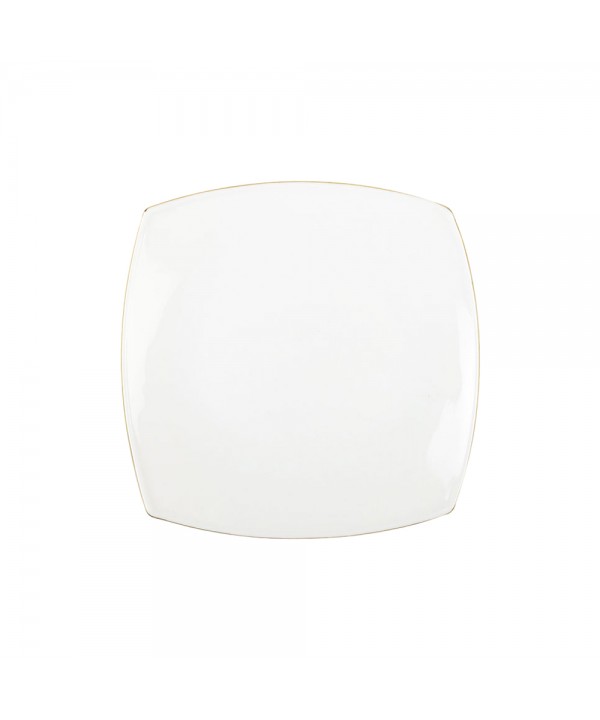 Dessert plate gold rim