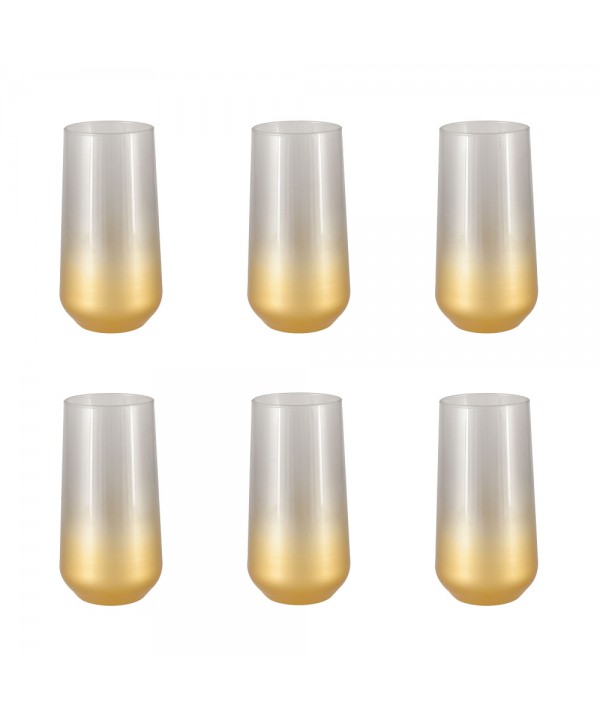 High gradient smoky glow water glasses – set of 6