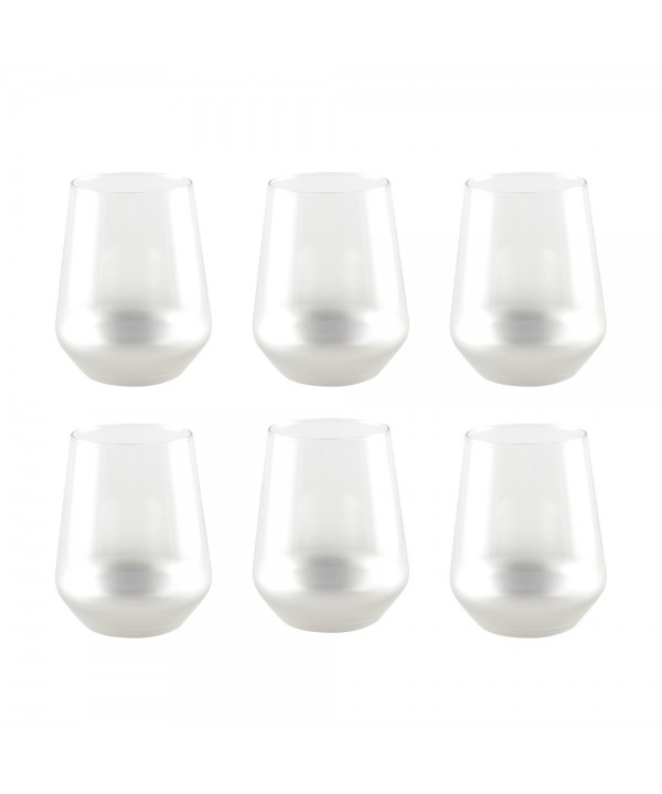 Silver glow water glasses – set of 6