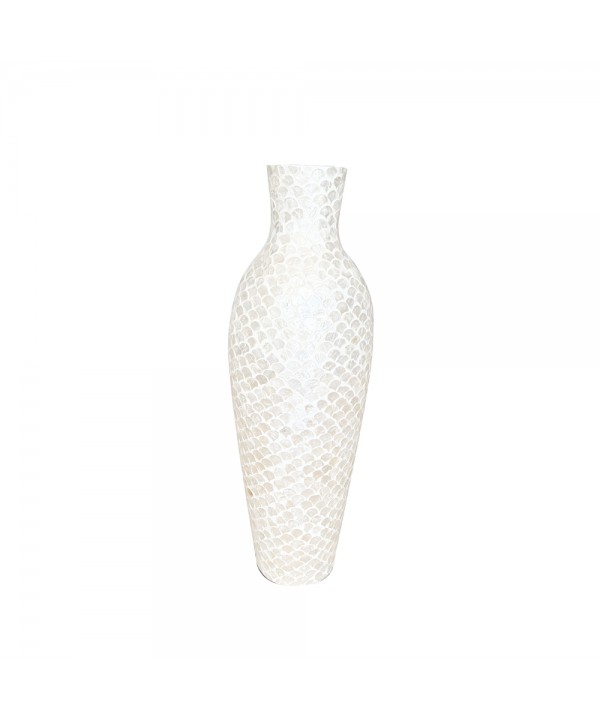 Pearl white vase h70cm