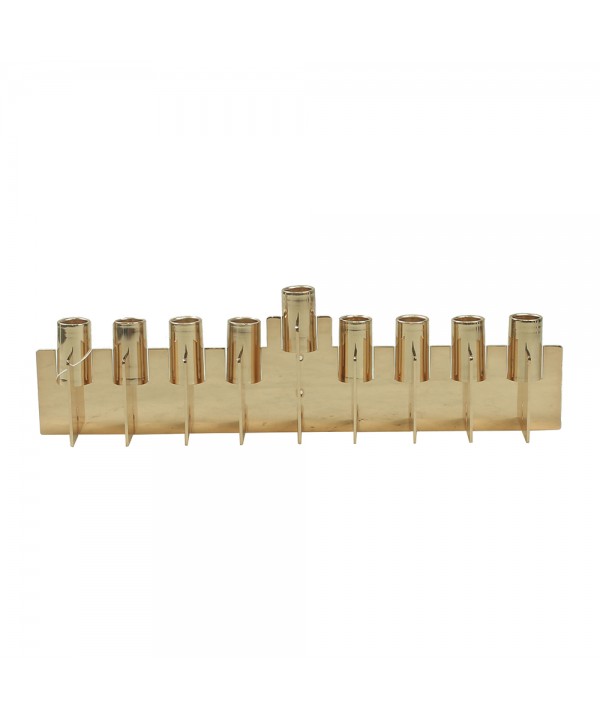 Straight golden menorah 42x8x12cm