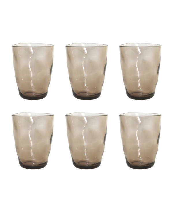 Brown acrylic water glasses - set of 6