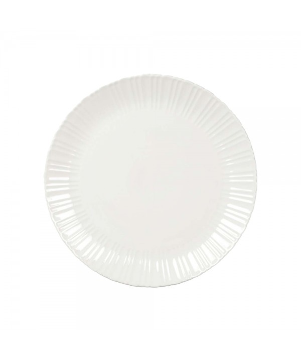 Assiette plate blanche Flora 26.6x26.6x2cm