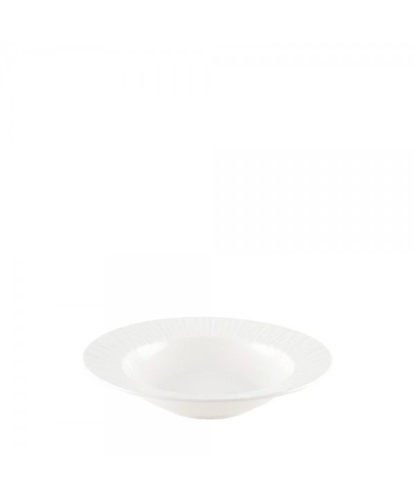 Assiette creuse blanche Lilia 20.3x20.3x4.3cm