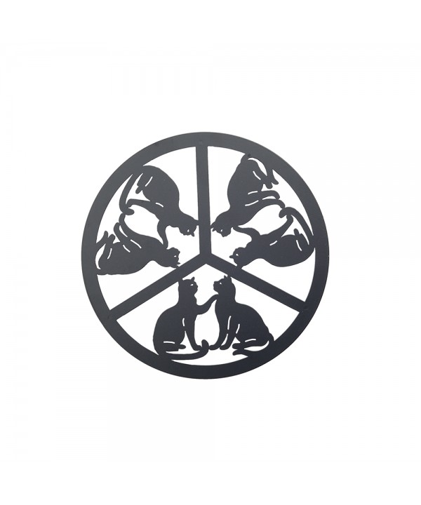 Dessous de plat chat noir 22x22x1cm