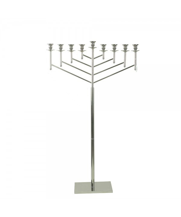 Silver menorah on stand 83.5x20x150cm