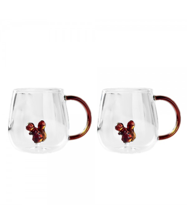 Tasses à thé écureuil - lot de 2