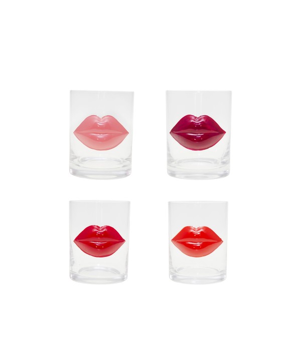 Verres à eau kiss - lot de 4
