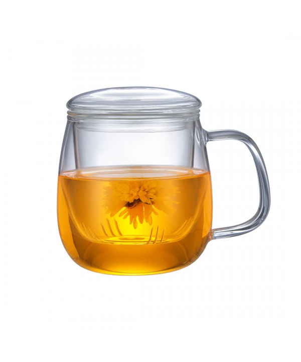 Mug à infusion en verre avec filtre en verre 550ml