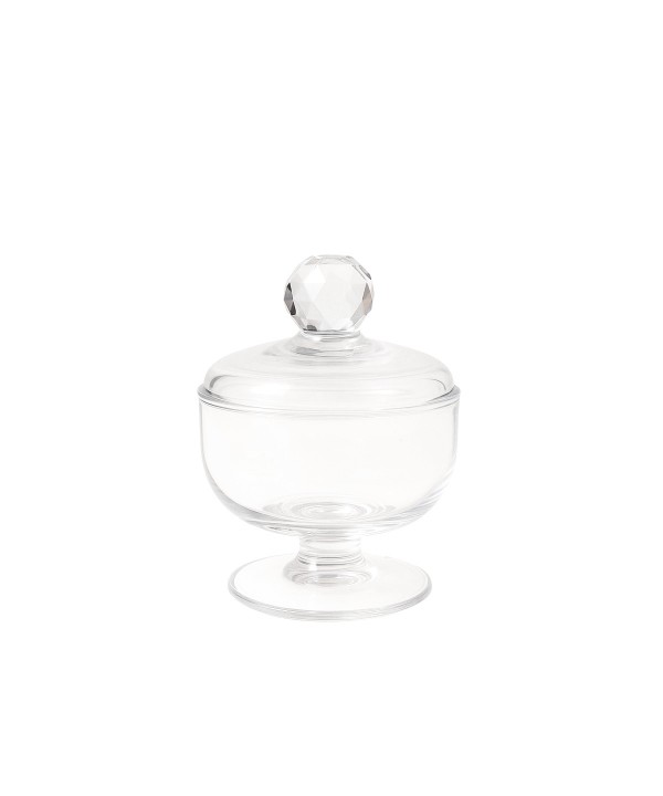 Sucrier en verre diamant 8x8x8.5cm