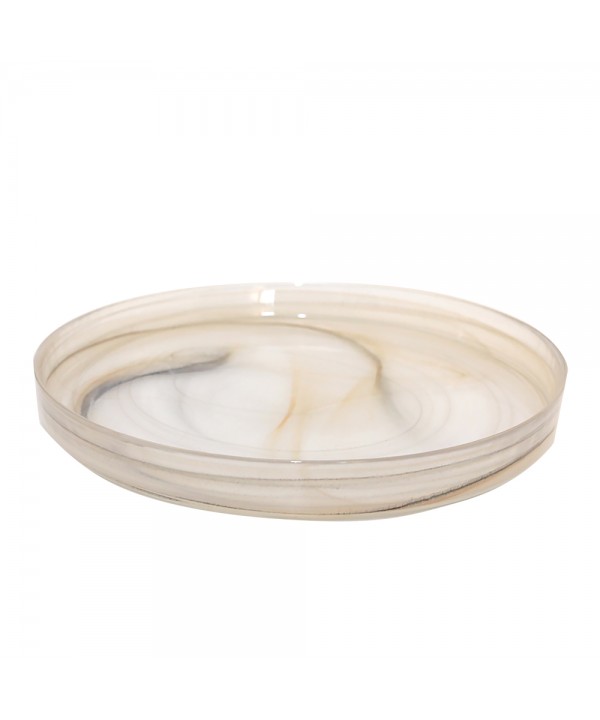 Plateau rond en verre Sahara 33x33x3.5cm