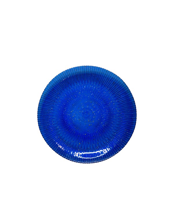 Assiette plate bleue constellation 28x28x2.5cm