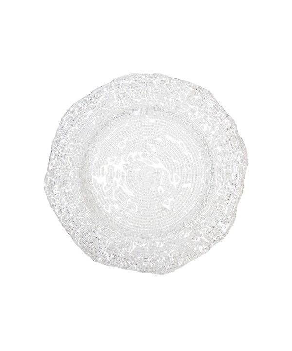 Assiette de service transparente 33cm