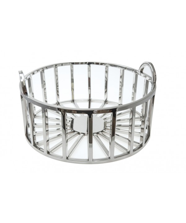 Coupe à fruits ronde en argent 35x35x18cm