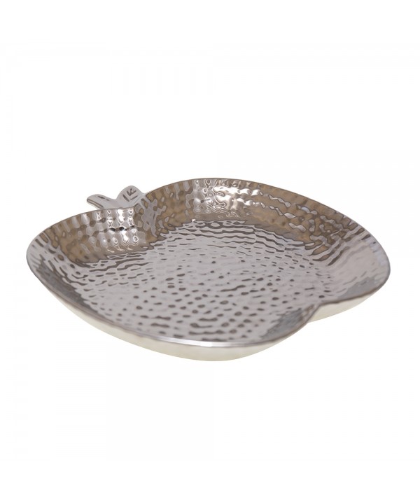Coupelle pomme en céramique argent 25.5x24.5x3cm