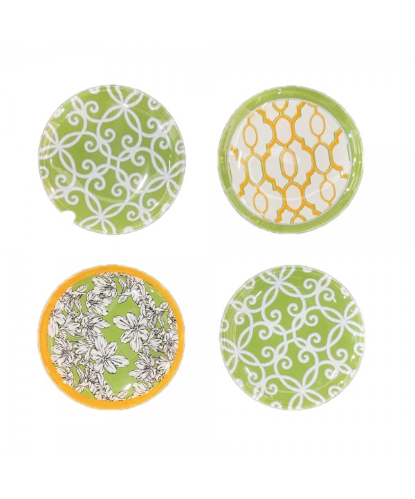 Coupelles vertes et oranges - lot de 4