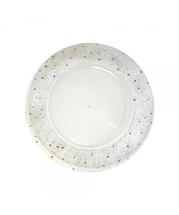 Transparent placemat with gold glitter