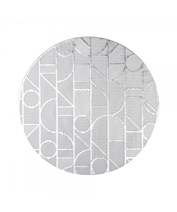 Geometric silver placemat