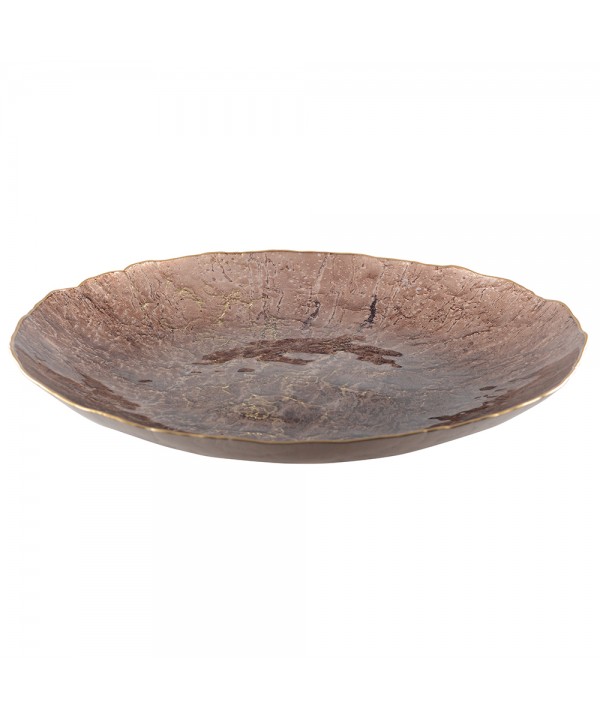 Coupe marron avec bord doré 50cm