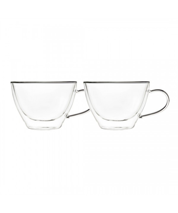 Tasses à chocolat chaud double paroi 370ml - lot de 2