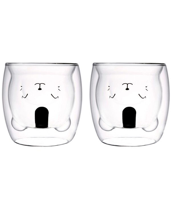 Tasses double paroi ourson 250ml - lot de 2