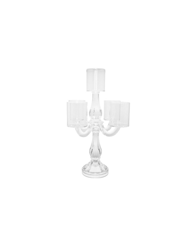Chandelier 5 feux transparent h35cm