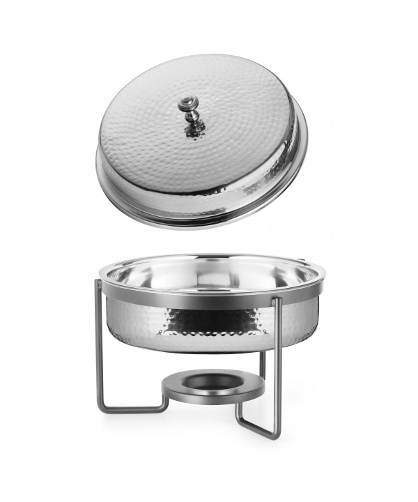 Chafing dish rond martelé 5l