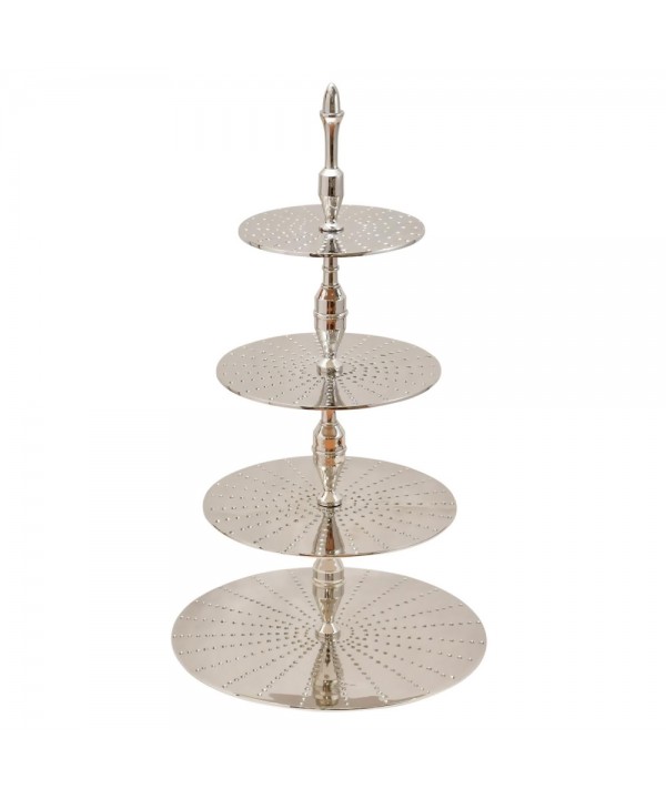 Serviteur 4 étages argent h.73cm