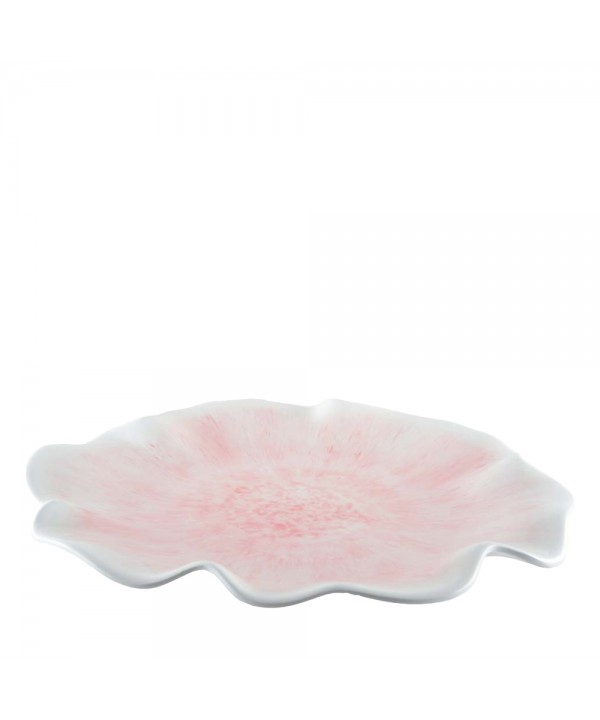 Assiette de présentation rose en mélamine 40x40x5cm