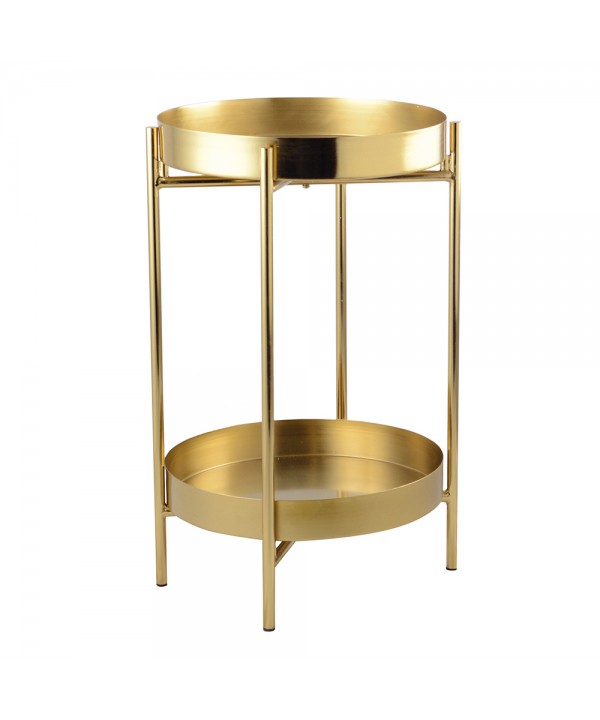 Desserte dorée 32x32x50cm