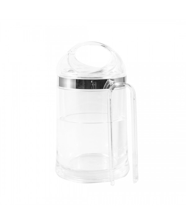 Seau à glaçons acrylique avec pince et couvercle