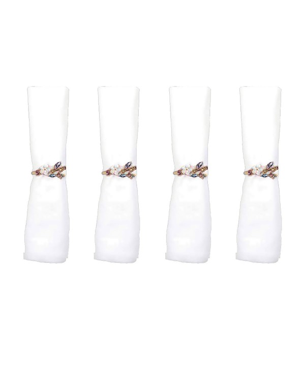 Lot de 4 ronds de serviettes diamants