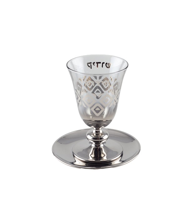 Verre à kiddouch argent fumé