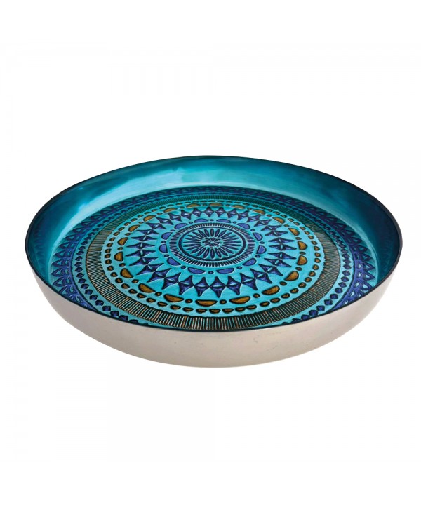 Plateau bleu coachella 34.5x34.5x4.5cm