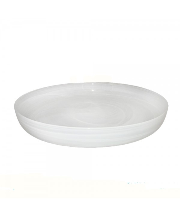 Plateau en verre blanc 34.5x34.5x4.5cm