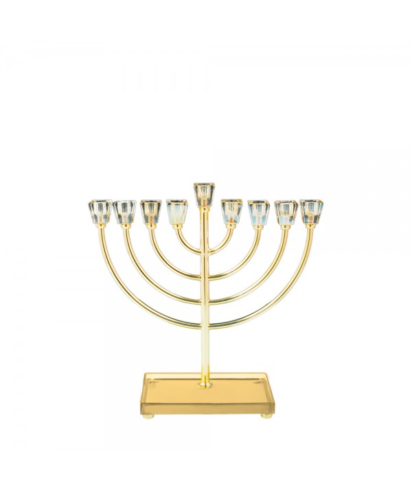 Menorah dorée sur pied 34x12x39cm