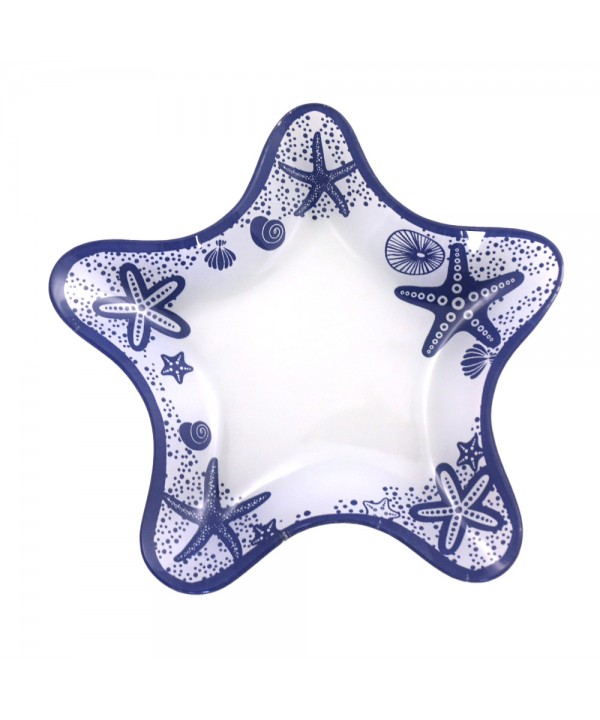 Coupelle étoile de mer bleue 18.7x20.8x2cm  - lot de 6