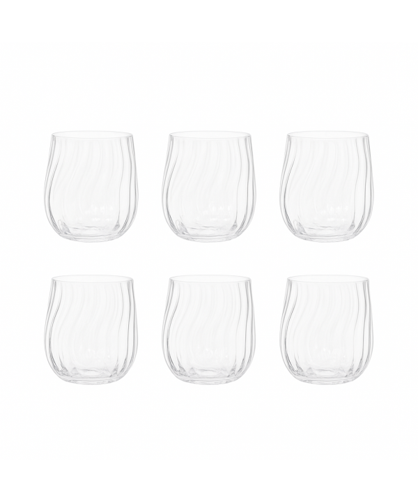 Verres à eau vagues - lot de 6