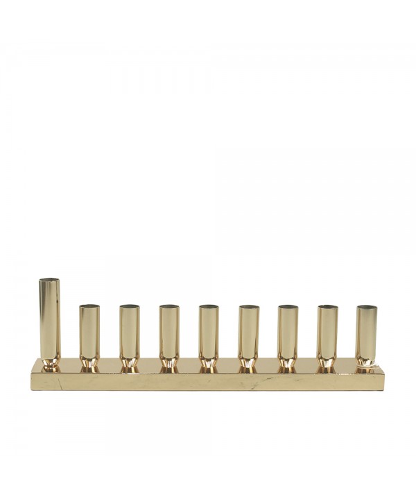 Menorah dorée ligne 42x8x12cm