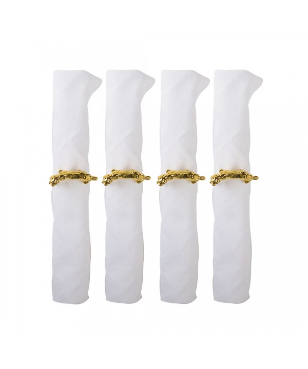 Lot de 4 ronds de serviettes tigre