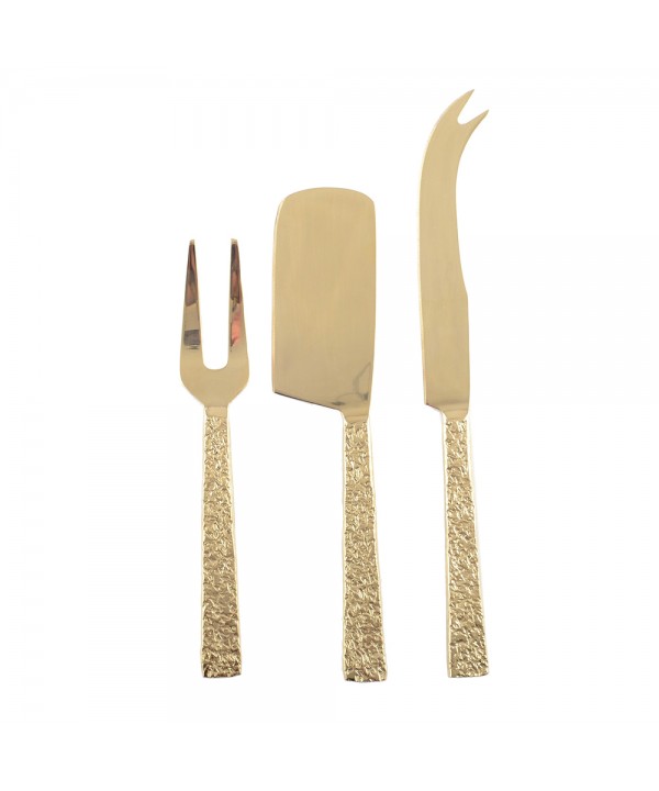 Couteaux à fromage dorés - lot de 3
