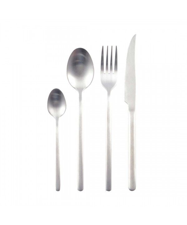 Ménagère 24 pièces argent mat