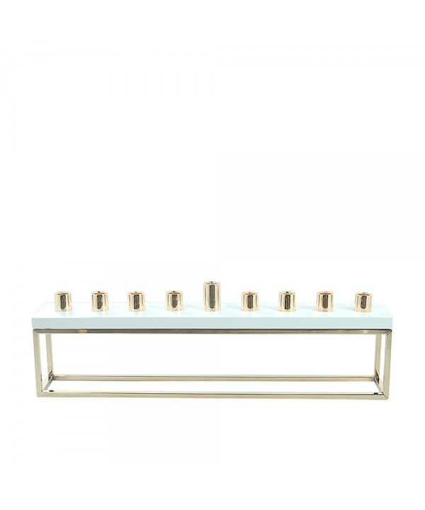 Menorah rectangulaire dorée h.20cm